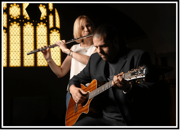 Me  Sarah playing in Church